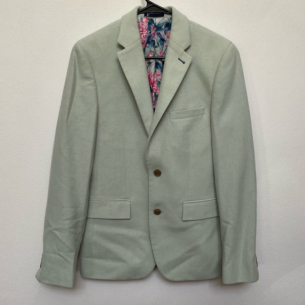 Men's Light Mint Green Sport Coat Blazer - Tailored Two-Button